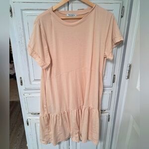 Women's Cream Pink Berryou Dress Xl Short sleeve